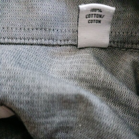 Calvin Klein Mens Long Sleeve Dress Shirt Formal Grey Size 34/35 XL Slim Fit - Picture 6 of 11